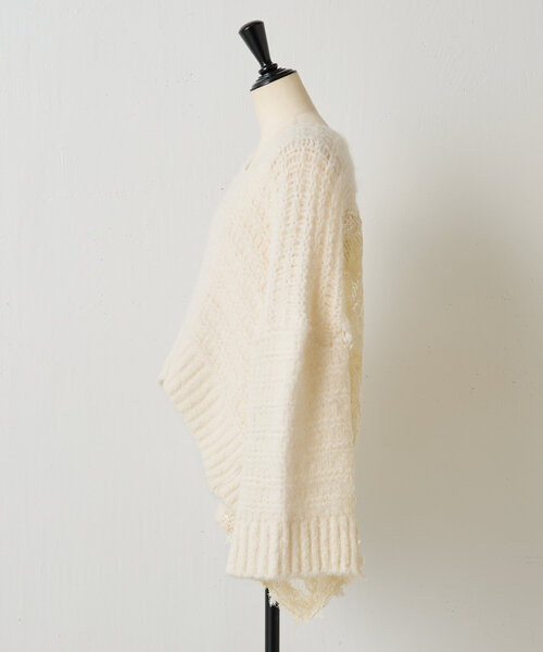 LIVETART（リヴェタート）の「《MAURIZIO MYKONOS》レースニットプルオーバー（ニット/セーター・レディース・オフホワイト・SMALL）」の3枚目の写真