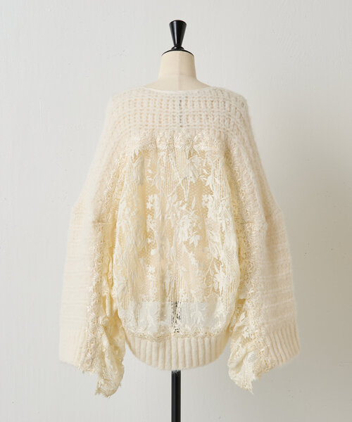 LIVETART（リヴェタート）の「《MAURIZIO MYKONOS》レースニットプルオーバー（ニット/セーター・レディース・オフホワイト・SMALL）」の4枚目の写真