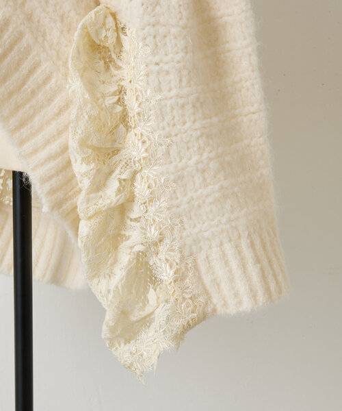 LIVETART（リヴェタート）の「《MAURIZIO MYKONOS》レースニットプルオーバー（ニット/セーター・レディース・オフホワイト・SMALL）」の7枚目の写真