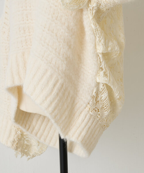 LIVETART（リヴェタート）の「《MAURIZIO MYKONOS》レースニットプルオーバー（ニット/セーター・レディース・オフホワイト・SMALL）」の8枚目の写真