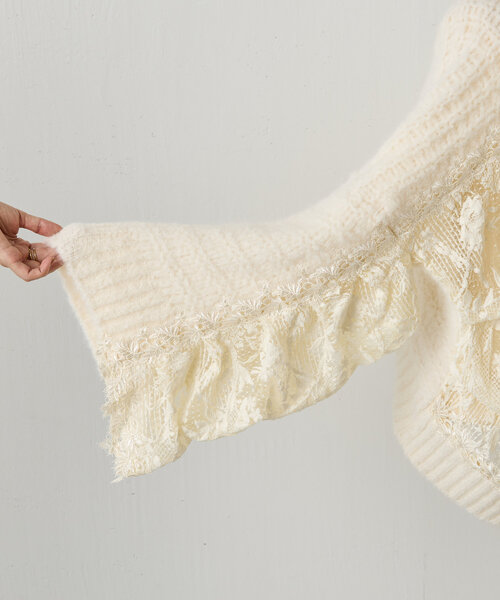 LIVETART（リヴェタート）の「《MAURIZIO MYKONOS》レースニットプルオーバー（ニット/セーター・レディース・オフホワイト・SMALL）」の11枚目の写真