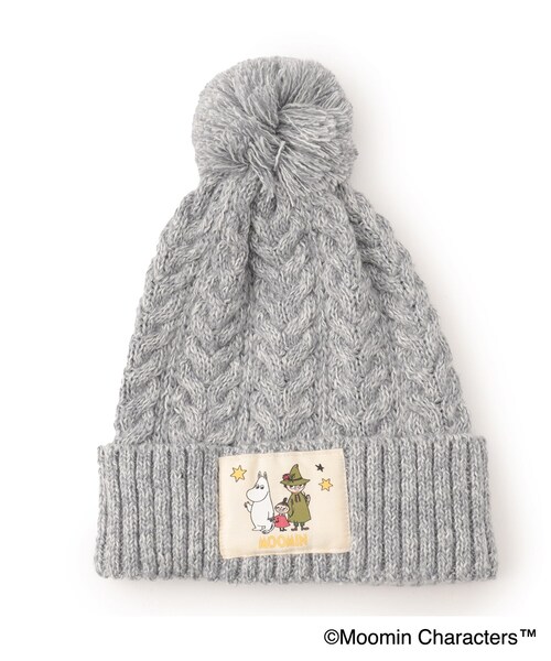 SHOO・LA・RUE(シューラルー)の「【MOOMIN】ポンポンニット帽(ニットキャップ/ビーニー・キッズ・ライトベージュ/ライトグレー・99)」の3枚目の写真