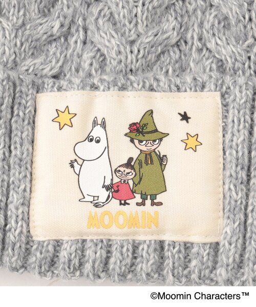 SHOO・LA・RUE(シューラルー)の「【MOOMIN】ポンポンニット帽(ニットキャップ/ビーニー・キッズ・ライトベージュ/ライトグレー・99)」の5枚目の写真