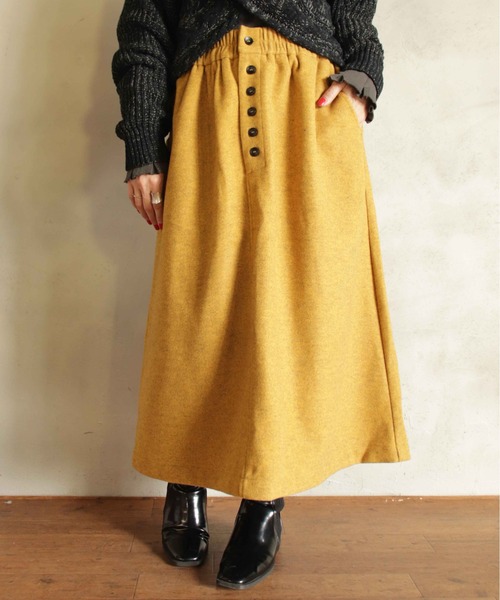【セール】Newウール釦スカート（スカート）｜BITTOKO（ビットコ）
