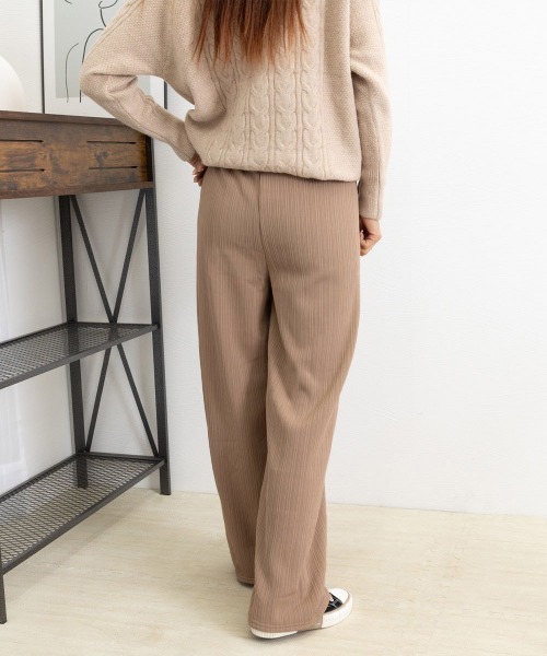 Miniministore(ミニミニストア)の「裏起毛ストレートパンツ暖かい レディース(スラックス・レディース・グレー/キャメル/アイボリー/ブラック/グリーン・M/L/XL)」の17枚目の写真