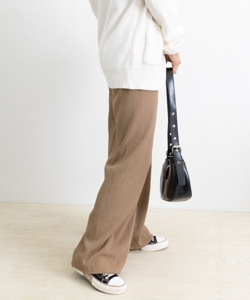 Miniministore(ミニミニストア)の「裏起毛ストレートパンツ暖かい レディース(スラックス・レディース・グレー/キャメル/アイボリー/ブラック/グリーン・M/L/XL)」の19枚目の写真