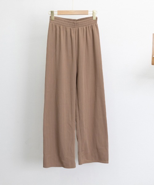 Miniministore(ミニミニストア)の「裏起毛ストレートパンツ暖かい レディース(スラックス・レディース・グレー/キャメル/アイボリー/ブラック/グリーン・M/L/XL)」の9枚目の写真