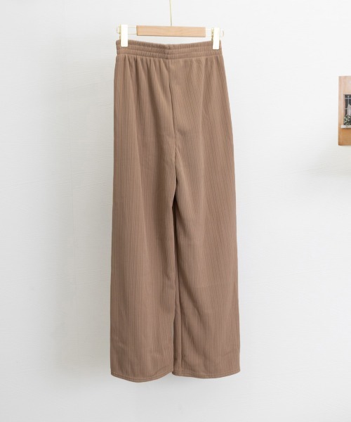 Miniministore(ミニミニストア)の「裏起毛ストレートパンツ暖かい レディース(スラックス・レディース・グレー/キャメル/アイボリー/ブラック/グリーン・M/L/XL)」の10枚目の写真