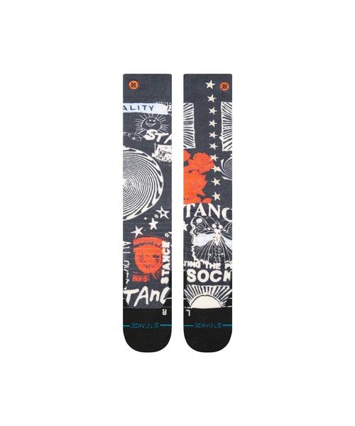 STANCE(スタンス)の「【STANCE/スタンス】BRAND LOVE MID POLY SNOWサイケデリックスチームパンクライクデザインソックス(ソックス/靴下・メンズ・ブラック・MEDIUM/LARGE)」の2枚目の写真