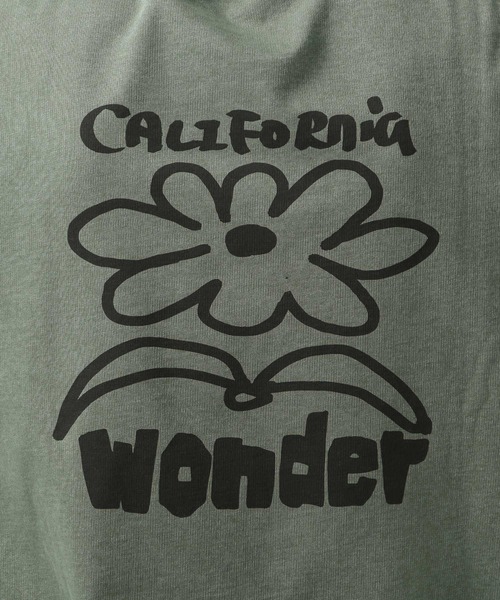 BAYFLOW（ベイフロー）の「フラワーバックプリント長袖Ｔシャツ（スウェット・メンズ・ライトパープル/カーキ/オフホワイト/チャコールグレー・MEDIUM/LARGE）」の8枚目の写真