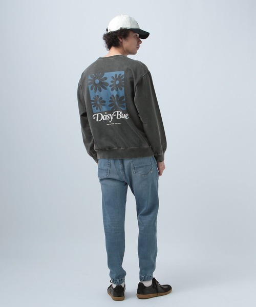 BAYFLOW（ベイフロー）の「フラワーバックプリント長袖Ｔシャツ（スウェット・メンズ・ライトパープル/カーキ/オフホワイト/チャコールグレー・MEDIUM/LARGE）」の15枚目の写真