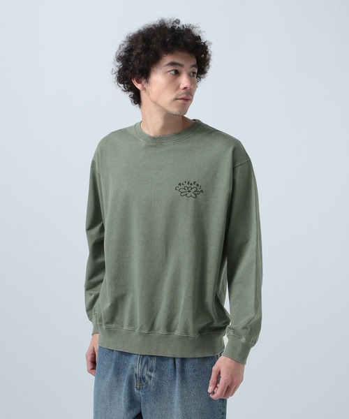 BAYFLOW（ベイフロー）の「フラワーバックプリント長袖Ｔシャツ（スウェット・メンズ・ライトパープル/カーキ/オフホワイト/チャコールグレー・MEDIUM/LARGE）」の19枚目の写真