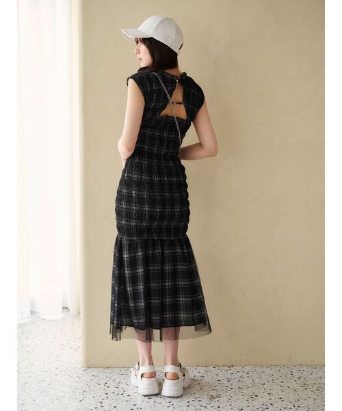 MERCURYDUO（マーキュリーデュオ）の「デニム配色パイピングキャップ（キャップ・レディース・インディゴブルー/オフホワイト/ブラック・FREE）」の7枚目の写真