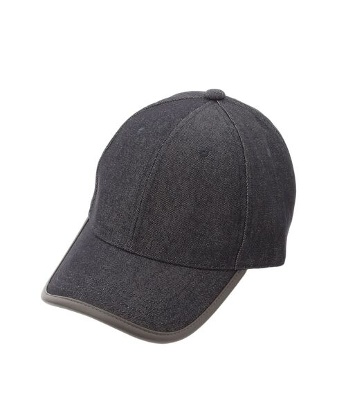 MERCURYDUO（マーキュリーデュオ）の「デニム配色パイピングキャップ（キャップ・レディース・インディゴブルー/オフホワイト/ブラック・FREE）」の5枚目の写真