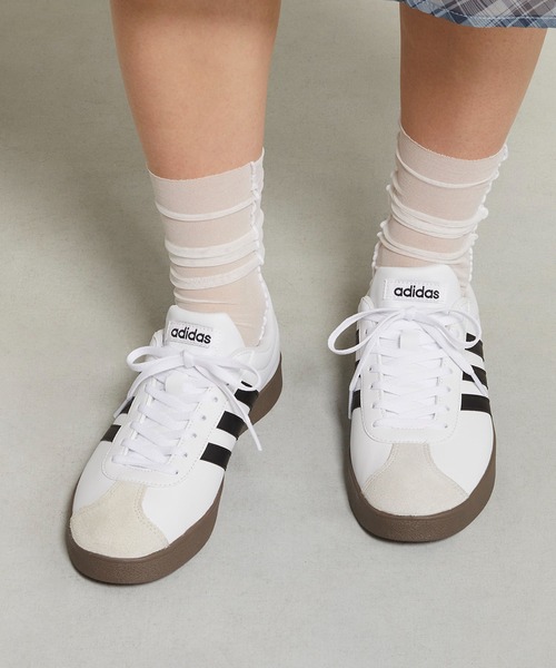 【ADIDAS】★大人気★VL コート ベース★Cloud White Core Black ADIDAS】☆大人気☆VL コート ベース☆Cloud White Core Black