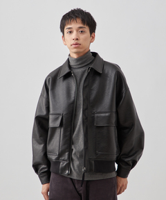 セール】FAUX LEATHER OVER ジャケット（ブルゾン）｜MOUSSY（マウジー
