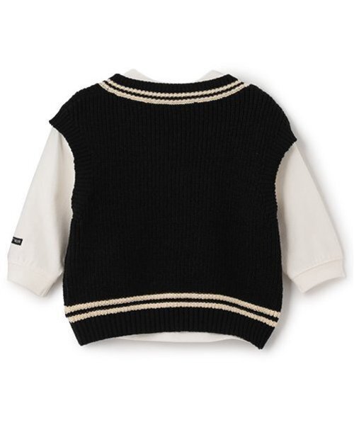 petit main(プティマイン)の「ニットベストセットTシャツ(ベスト・キッズ・ブラック/アイボリー・120cm/90cm/100cm/80cm/110cm/130cm)」の4枚目の写真