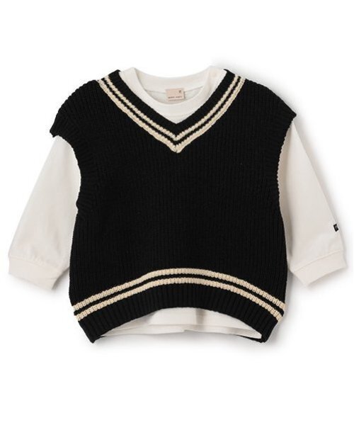 petit main(プティマイン)の「ニットベストセットTシャツ(ベスト・キッズ・ブラック/アイボリー・120cm/90cm/100cm/80cm/110cm/130cm)」の16枚目の写真