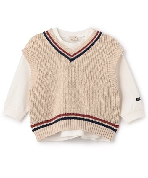 petit main(プティマイン)の「ニットベストセットTシャツ(ベスト・キッズ・ブラック/アイボリー・120cm/90cm/100cm/80cm/110cm/130cm)」の17枚目の写真