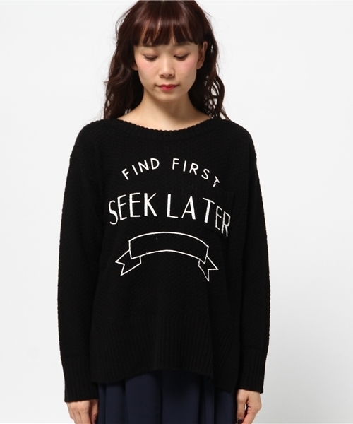 ROSE BUD(ローズバッド)の「LK-152104 PRINT POCKET WIDE P/O(ニット/セーター・レディース・ブラック/ミックスグレー/ブラウン・ONE SIZE)」の8枚目の写真