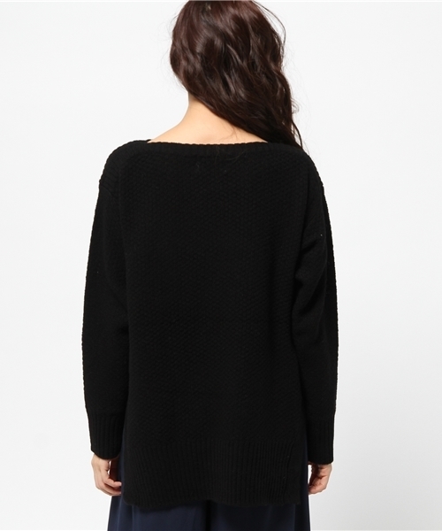ROSE BUD(ローズバッド)の「LK-152104 PRINT POCKET WIDE P/O(ニット/セーター・レディース・ブラック/ミックスグレー/ブラウン・ONE SIZE)」の6枚目の写真