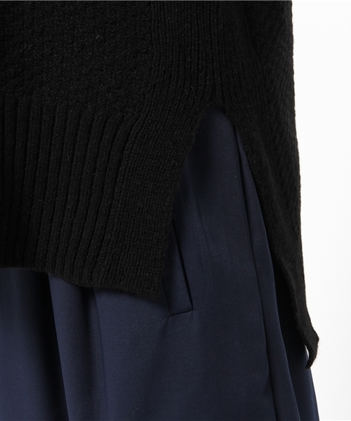 ROSE BUD(ローズバッド)の「LK-152104 PRINT POCKET WIDE P/O(ニット/セーター・レディース・ブラック/ミックスグレー/ブラウン・ONE SIZE)」の4枚目の写真