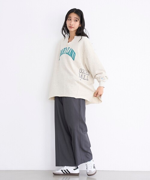 PENNEYS(ぺニーズ)の「Penneys(ぺニーズ)別注 リメイク風裏毛スウェットプルオーバー(スウェット・レディース・グレー/ナチュラル/ネイビー・FREE)」の20枚目の写真