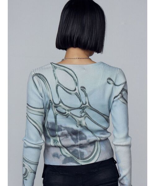 EMODA（エモダ）の「レースアッププリントリブニット（ニット/セーター・レディース・ブラック/その他/その他1・FREE）」の20枚目の写真