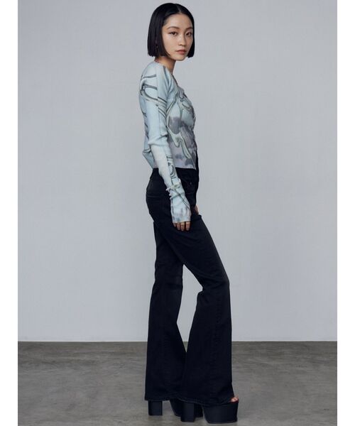 EMODA（エモダ）の「レースアッププリントリブニット（ニット/セーター・レディース・ブラック/その他/その他1・FREE）」の22枚目の写真