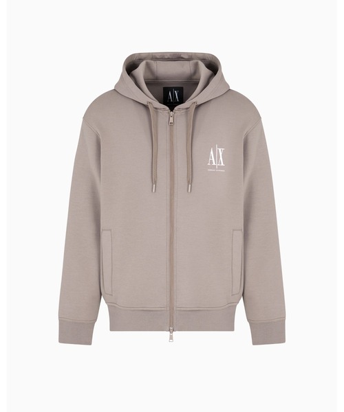 ARMANI EXCHANGE（アルマーニエクスチェンジ）の「【A|X アルマーニ エクスチェンジ】ICON フーデッドジップアップスウェットシャツ（スウェット・メンズ・ホワイト/ブラック/グレイッシュベージュ・XX-LARGE/X-SMALL/X-LARGE/SMALL/MEDIUM/LARGE）」の11枚目の写真