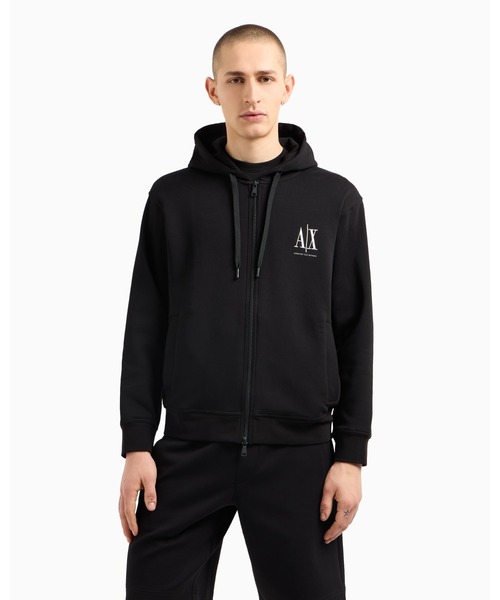 ARMANI EXCHANGE（アルマーニエクスチェンジ）の「【A|X アルマーニ エクスチェンジ】ICON フーデッドジップアップスウェットシャツ（スウェット・メンズ・ホワイト/ブラック/グレイッシュベージュ・XX-LARGE/X-SMALL/X-LARGE/SMALL/MEDIUM/LARGE）」の19枚目の写真