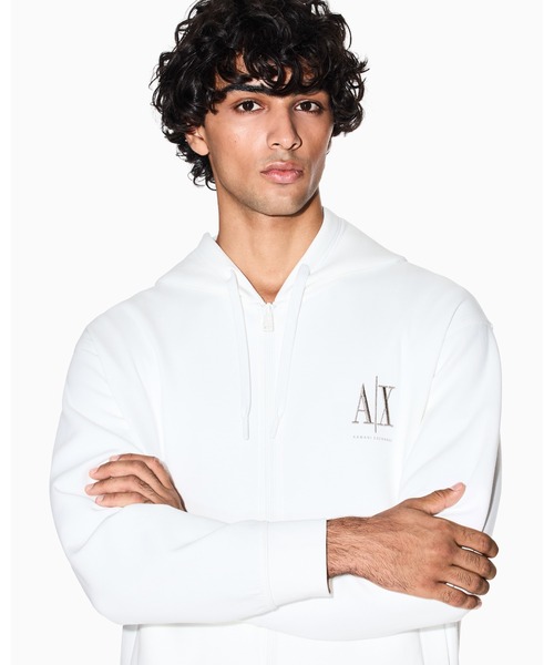 A|X アルマーニ エクスチェンジ】ICON フーデッドジップアップ