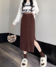 ニットタイトロングスカート