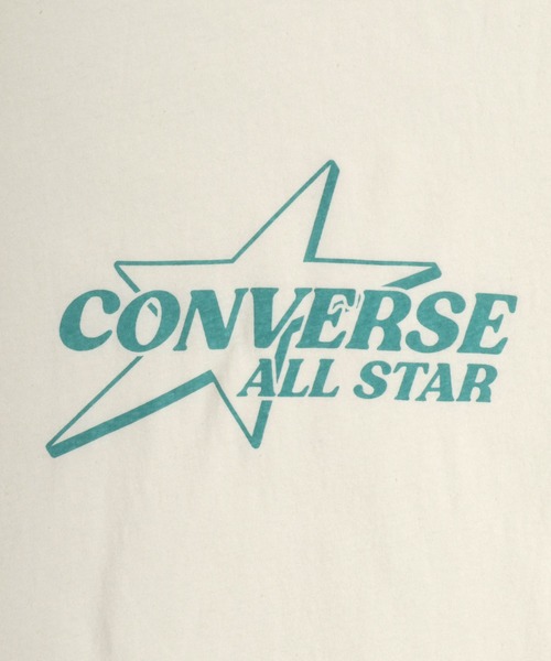 CONVERSE(コンバース)の「CONVERSE White(コンバース ホワイト)スターブランドロゴプリント 綿麻リンガーTシャツ レディース(Tシャツ/カットソー・レディース・オフホワイト/イエロー・M)」の9枚目の写真