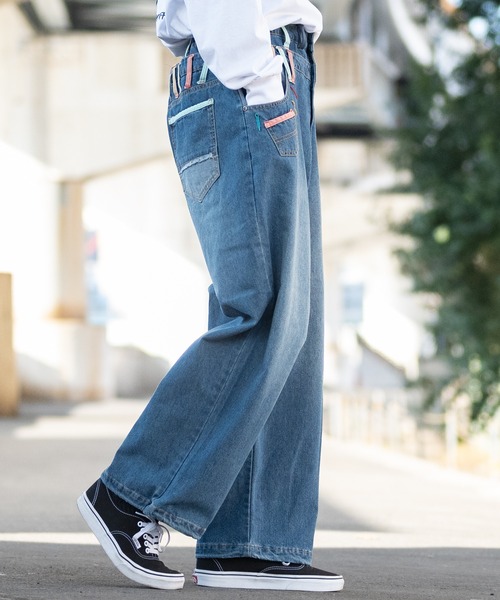 JOHN'S CLOSET(ジョンズクローゼット)の「【13】ダブルウエスト ランダムループ バギーデニム(デニムパンツ・メンズ・ブラック/ブルー・MEDIUM/LARGE)」の7枚目の写真