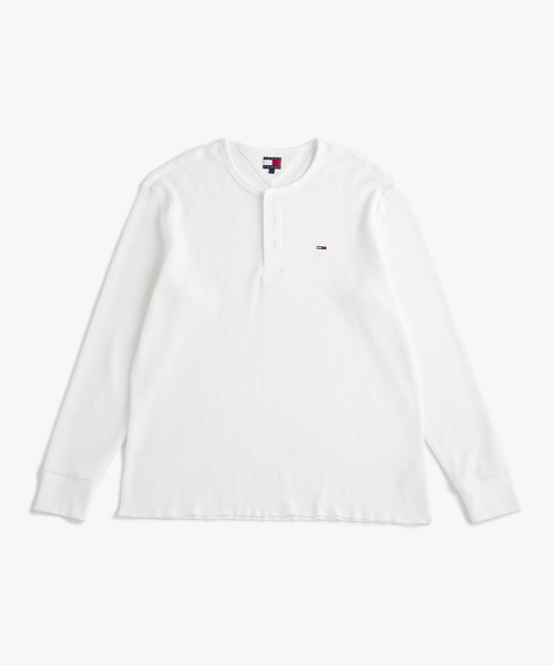 tommy jeans(トミー ジーンズ)の「レギュラーワッフルヘンリーネックTシャツ(Tシャツ/カットソー・メンズ・グリーン/ホワイト・MEDIUM/SMALL/LARGE/X-LARGE)」の6枚目の写真