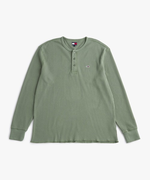 tommy jeans(トミー ジーンズ)の「レギュラーワッフルヘンリーネックTシャツ(Tシャツ/カットソー・メンズ・グリーン/ホワイト・MEDIUM/SMALL/LARGE/X-LARGE)」の10枚目の写真