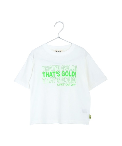 MAKE YOUR DAY（メイクユアデイ）の「GOLDGOLDGOLD半袖Tシャツ■パパサイズ（Tシャツ/カットソー・メンズ・ライム/ブラック・M/L）」の2枚目の写真