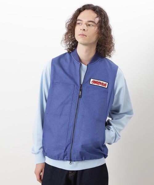 MANASTASH(マナスタッシュ)の「MANASTASH/マナスタッシュ PATCHED LOGO WORK VEST/パッチドロゴワークベスト(ベスト・メンズ・ブラック/ブルー・L/XL/M)」の21枚目の写真