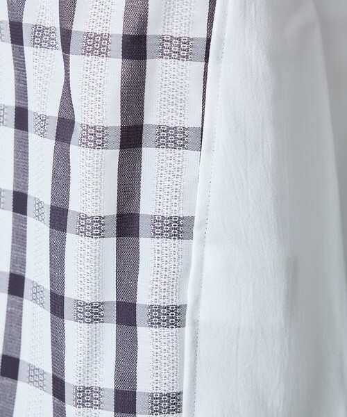 5351 POUR LES HOMMES（ゴーサンゴーイチプールオム）の「【25S/S】コンビネーション チェック シャツ（シャツ/ブラウス・メンズ・ホワイト/ブラック・50/48/46/44）」の11枚目の写真