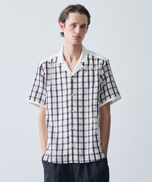 5351 POUR LES HOMMES（ゴーサンゴーイチプールオム）の「【25S/S】コンビネーション チェック シャツ（シャツ/ブラウス・メンズ・ホワイト/ブラック・50/48/46/44）」の10枚目の写真