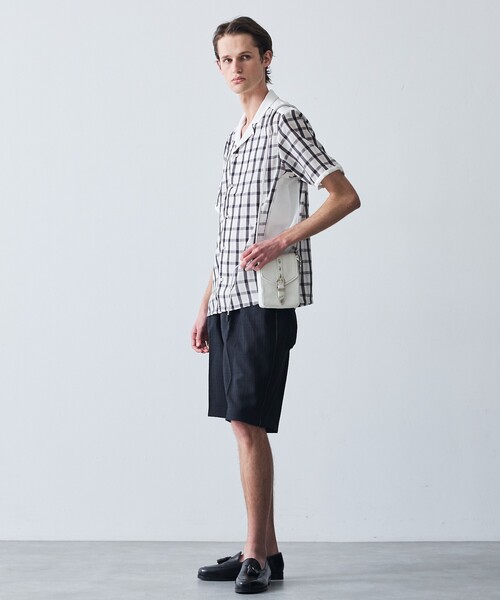 5351 POUR LES HOMMES（ゴーサンゴーイチプールオム）の「【25S/S】コンビネーション チェック シャツ（シャツ/ブラウス・メンズ・ホワイト/ブラック・50/48/46/44）」の7枚目の写真