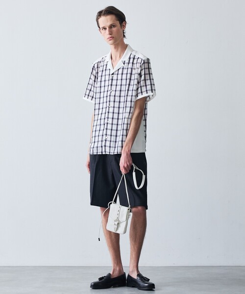 5351 POUR LES HOMMES（ゴーサンゴーイチプールオム）の「【25S/S】コンビネーション チェック シャツ（シャツ/ブラウス・メンズ・ホワイト/ブラック・50/48/46/44）」の8枚目の写真