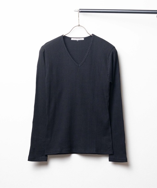 B.I.D.(ビーアイディー)の「《Growth by Grail》針抜きVネックL/S-T(Tシャツ/カットソー・メンズ・グレー/レッド/ブラック・LARGE/MEDIUM)」の2枚目の写真