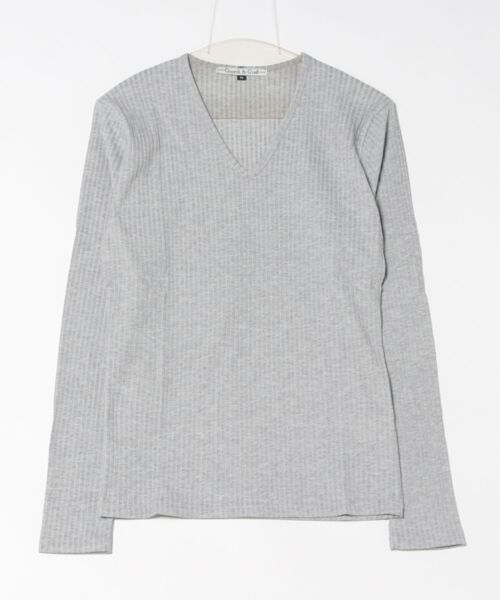 B.I.D.(ビーアイディー)の「《Growth by Grail》針抜きVネックL/S-T(Tシャツ/カットソー・メンズ・グレー/レッド/ブラック・LARGE/MEDIUM)」の6枚目の写真