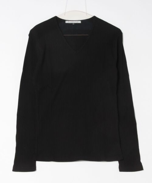 B.I.D.(ビーアイディー)の「《Growth by Grail》針抜きVネックL/S-T(Tシャツ/カットソー・メンズ・グレー/レッド/ブラック・LARGE/MEDIUM)」の5枚目の写真