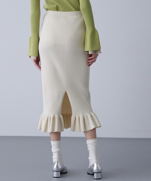 ROSE BUD(ローズバッド)の「(CREOLME)リブニットスカート(スカート・レディース・ブラック/レッド/ホワイト・S/M)」の9枚目の写真