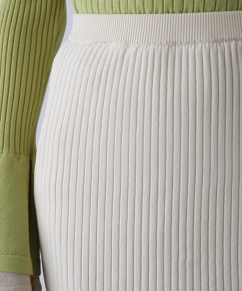 ROSE BUD(ローズバッド)の「(CREOLME)リブニットスカート(スカート・レディース・ブラック/レッド/ホワイト・S/M)」の10枚目の写真