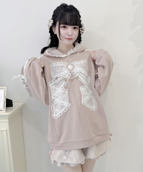 ROJITA（ロジータ）の「リボンデザイン裏毛スウェットミニワンピース（スウェット・レディース・ピンク/ブラック/ホワイト・FREE）」の14枚目の写真