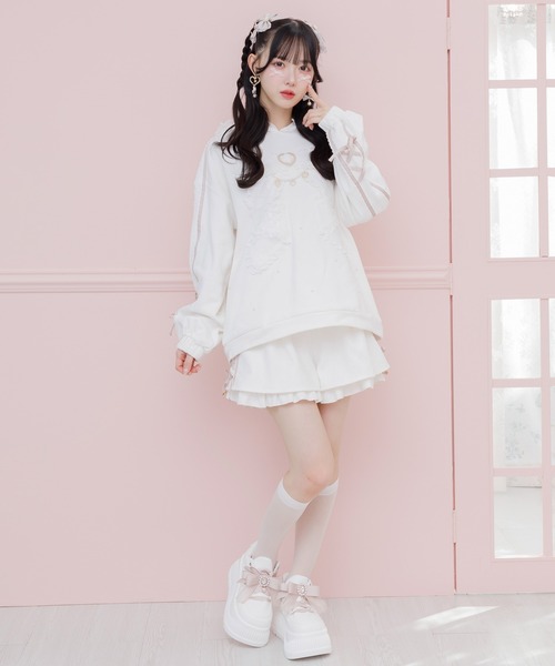 ROJITA（ロジータ）の「リボンデザイン裏毛スウェットミニワンピース（スウェット・レディース・ピンク/ブラック/ホワイト・FREE）」の20枚目の写真